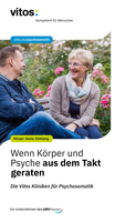 Mann und Frau im Gespräch zum Vitos Aufnahmeservice Psychosomatik, um Körper und Seele in Einklang zu bringen.