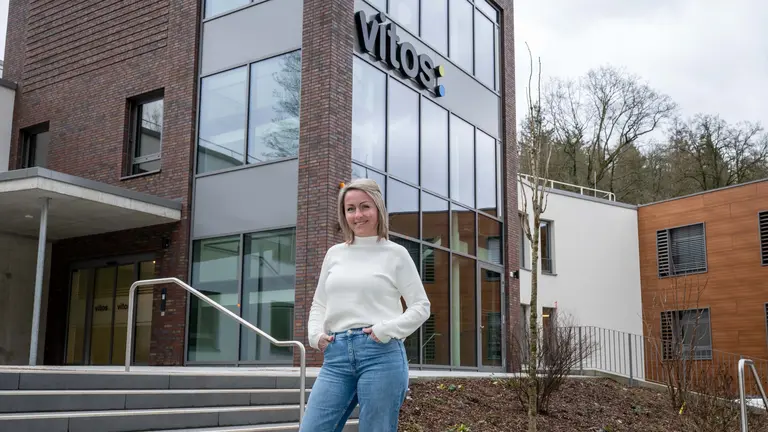 Galina Sander arbeitet im Klinikneubau in Haina Vitos Mitarbeiterin Galina Sander arbeitet im Neubau in Haina