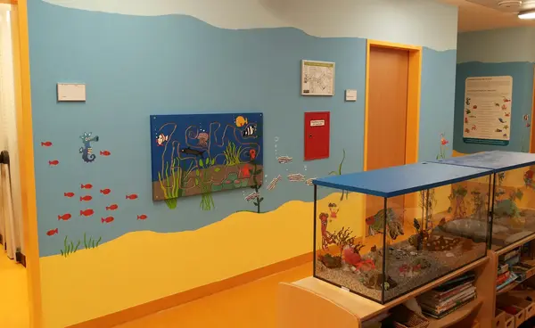 Warte- und Empfangsbereich der Klinik Idstein