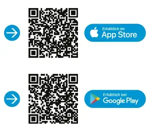 QR-Codes Download Vitos Navi App Store und Google Play