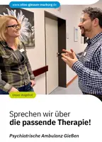 Flyer der Vitos psychiatrischen Ambulanz Gießen